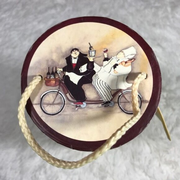 NWOT Tri-Coastal Design Tandem Bicycling Wine Chefs Wine Tube w/ Lid & Gift Tag - Picture 6 of 12
